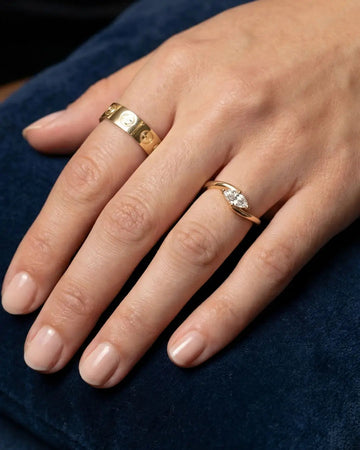 Ayla 18K Gold CZ Marquise Ring Desse Collective