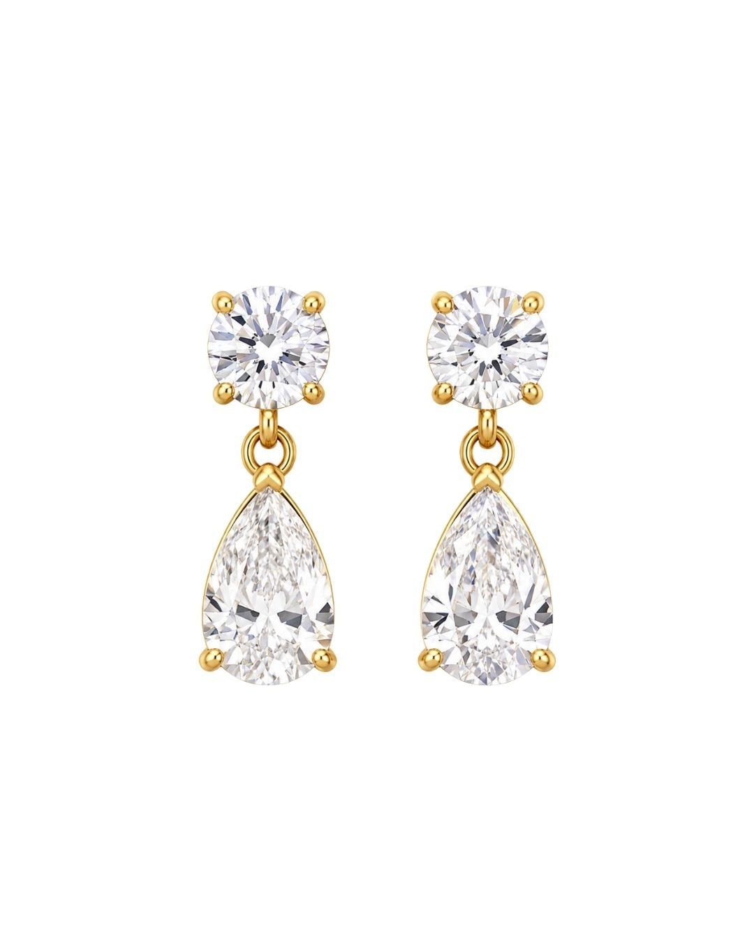 Dew Drop  18K Gold Plated Earrings QROSH
