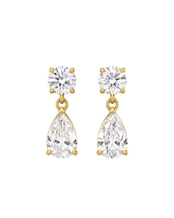 Dew Drop  18K Gold Plated Earrings QROSH