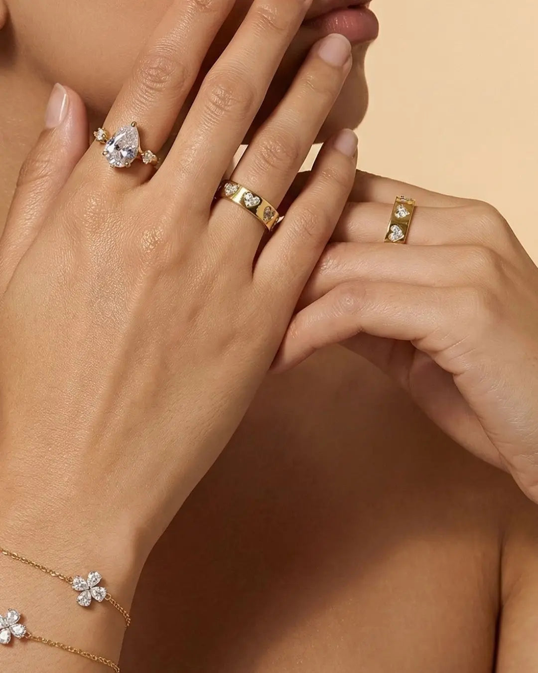 Amara Heart Band Ring Desse Collective