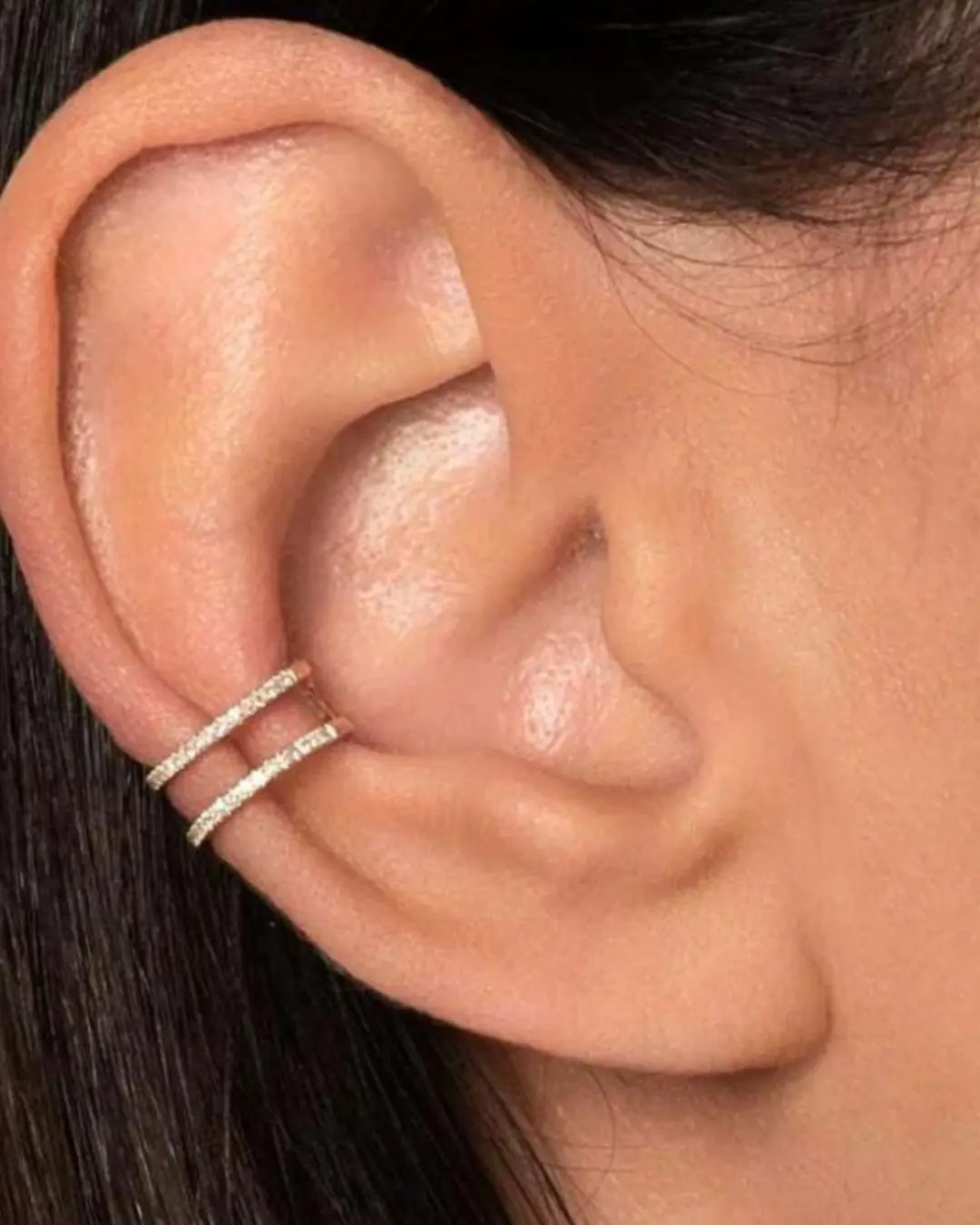 Duo Pave Ear Cuff QROSH