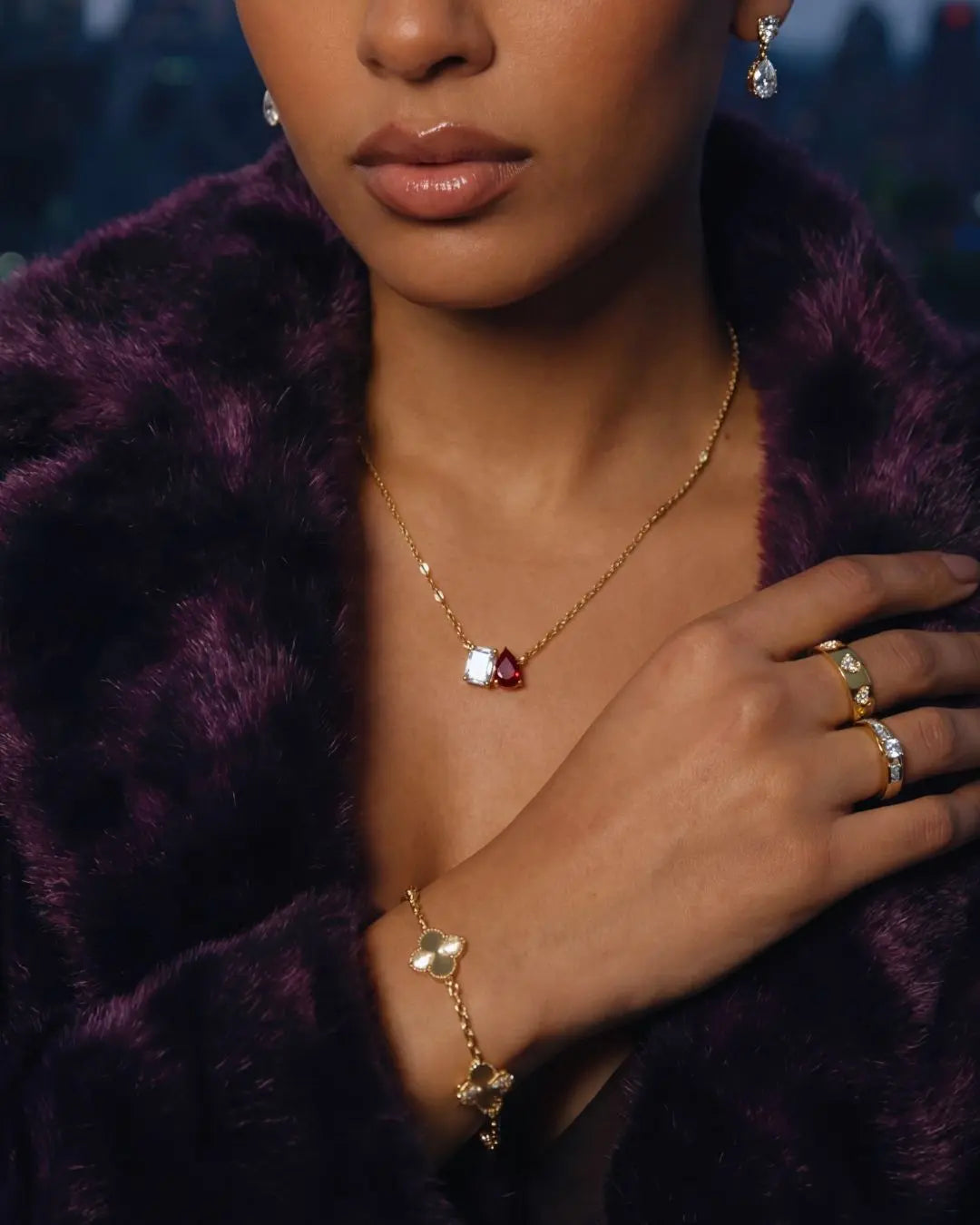 Rouge Toi Et Moi Necklace QROSH