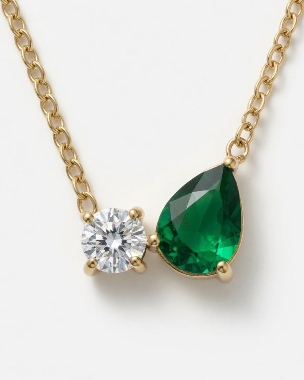 Émeraude Toi Et Moi Necklace VR BLING