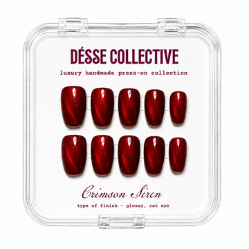 Crimson Siren Cat Eye Press-On Nails Désse Collective
