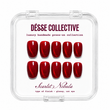 Scarlet Nebula Cat Eye Press-On Nails Désse Collective