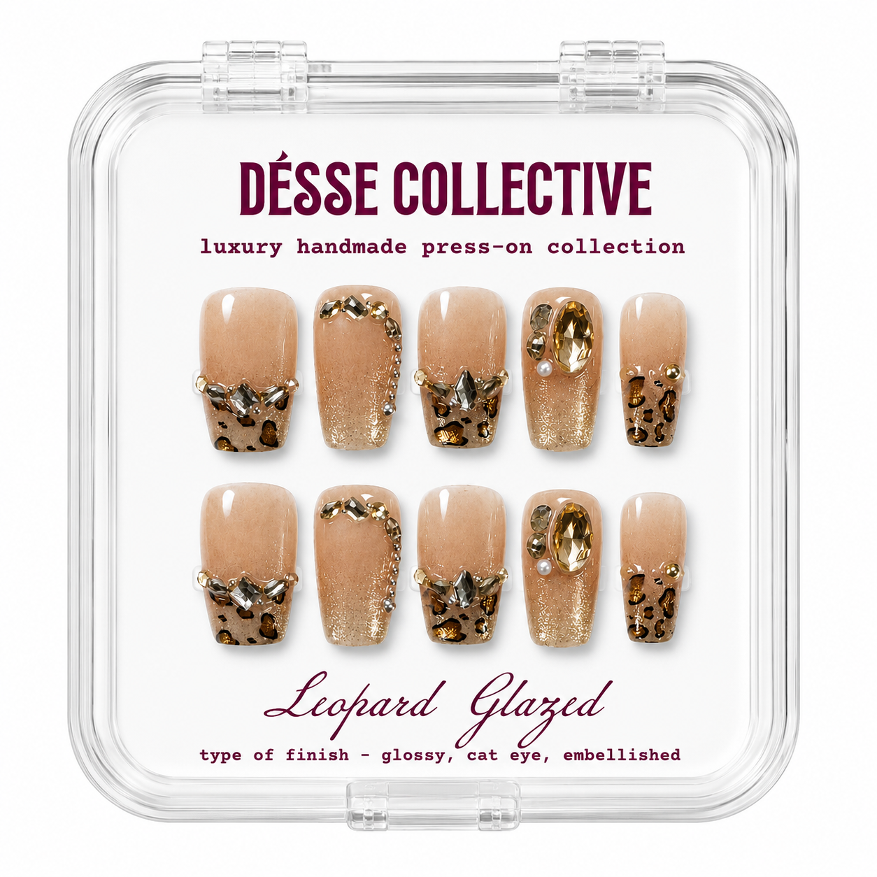 Leopard Glazed Luxury Press-On Nails Désse Collective
