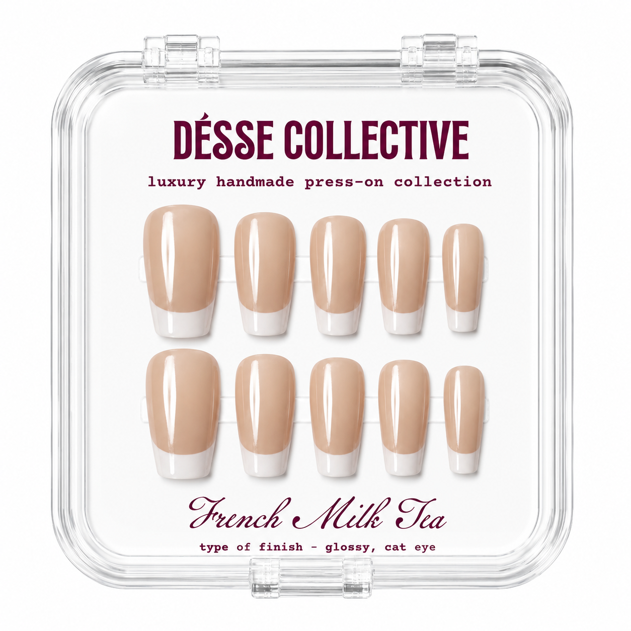 Luxury French Milk Tea Press-On Nails Desse Collective