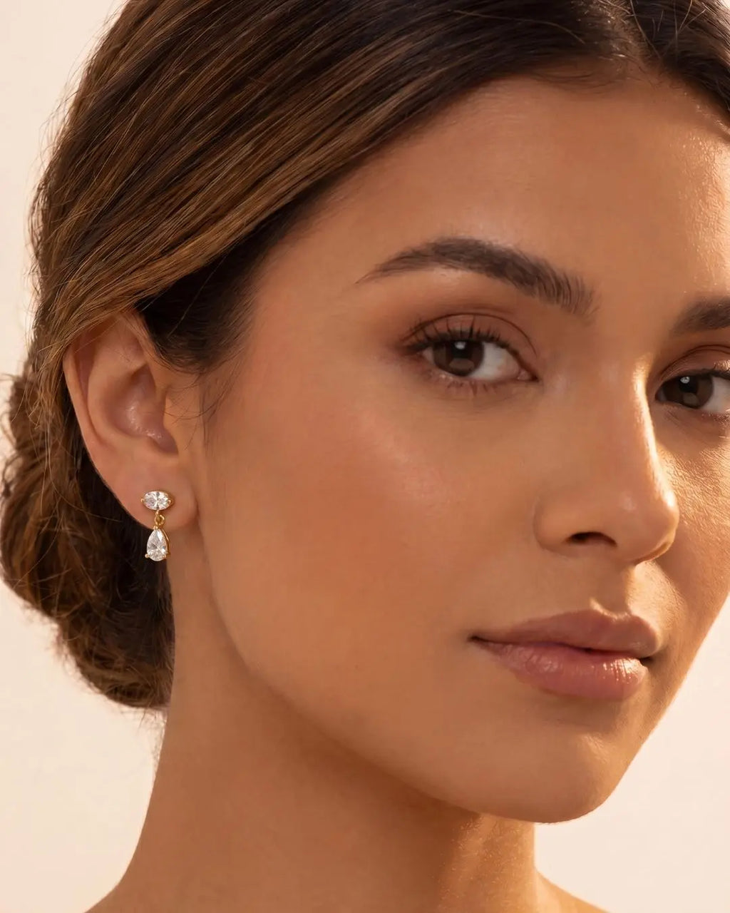 Dew Drop  18K Gold Plated Earrings QROSH
